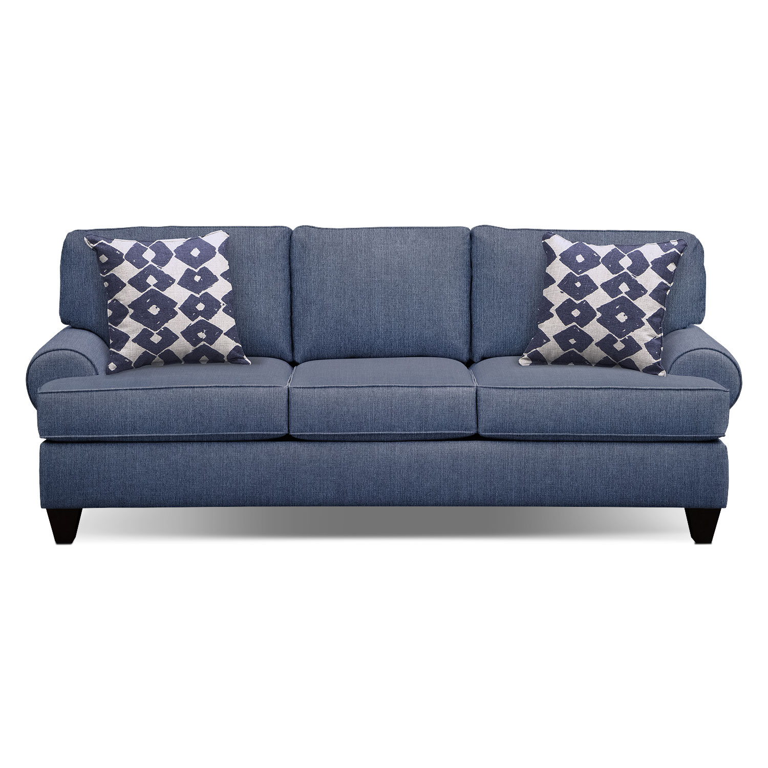 Bailey Blue 91" Sofa American Signature Furniture
